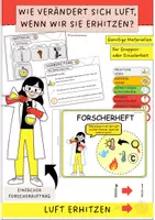 Vorschau - Arbeitsblätter - Versuch: Stoffe und ihre Eigenschaften (Luft erhitzen, Ausdehnung von Gasen) - Deckblatt