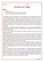 Vorschau - Arbeitsblätter - History of INDIA (mit Tafelmaterial, 2-fach differenziert) - Seite 1