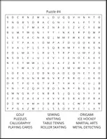 Vorschau - Arbeitsblätter - Sports & Hobbies Word Search - Wortsuche Englisch Rätsel - Seite 3