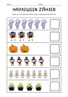 Vorschau - Arbeitsblätter - Halloween Zählen für die 1. Klasse - Seite 2