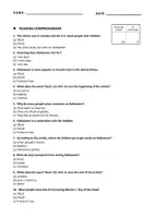Aperçu - Apprentissages en autonomie - Halloween Reading Comprehension & Grammar Activities - Page 2