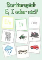 Vorschau - Stationenlernen - Sortierspiel: E, I oder nix? auch für DAZ - Deckblatt