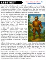 Vorschau - Arbeitsblätter - Vasco Núñez de Balboa: Leseverständnis und Wortsuchrätsel mit Lösungen - Seite 1