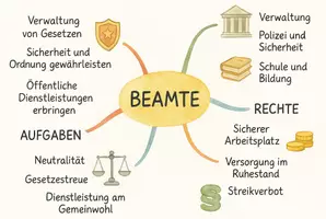 Vorschau - Arbeitsblätter - Arbeitsblätter zum Thema "Beamter" + Lösung & MP3 + Mindmap - Seite 1
