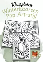 Voorbeeld - Kleurplaten – Winterkaarsen in Pop Art-stijl - Voorblad