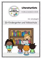 Vorschau - Anderer Materialtyp - Literaturliste für Kindergarten & Volksschule (Freebie) - Deckblatt