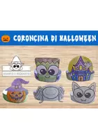 anteprima - Materiale per pittura e bricolage - 🎃 Coroncina di Halloween – Materiale creativo da stampare e colorare! 🕸️ - Pagina di copertina
