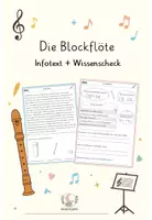 Vorschau - Stationenlernen - Die Blockflöte – Geschichte, Arten und Pflege - Deckblatt