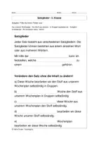 Vorschau - Stundenentwürfe - Satzglieder - Verstehen von Satzgliedern - Seite 1