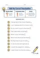 Προεπισκόπηση - Φύλλα εργασίας - Ending Punctuation Practice Worksheet - Σελίδα 1