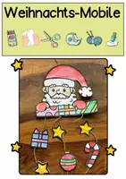 Vorschau - Stundenentwürfe - Kunst Weihnachten Mobile Basteln als Fensterdeko (Klasse 1, 2, 3, 4, 5) - Seite 1