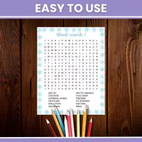 Aperçu - Jeux - Winter Word Search Puzzles With Solution - Page 1