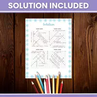 Aperçu - Jeux - Winter Word Search Puzzles With Solution - Page 3