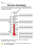 Vorschau - Mal- und Bastelvorlagen - Thermometer Materialpaket (Tafelmaterial, Arbeitsblätter, Bastelvorlage) - Seite 1