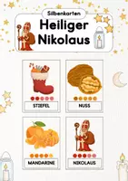 Vorschau - Bildkarten - Silbenkarten Hl. Nikolaus | Bild- und Wortkarten Hl. Nikolaus - Deckblatt