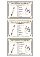 Vorschau - Stationenlernen - Freiarbeitskartei - Wörter nach dem ABC sortieren - Seite 2