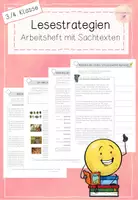 Vorschau - Arbeitsblätter - Arbeitsheft zu den Lesestrategien - Sachtexte - Deckblatt