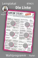 Vorschau - Poster - Wahlprogramm DIE LINKE, Bundestagswahl, #demokratiestärken - Deckblatt