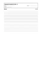 Vorschau - Merkblätter - Deutsch-Kombi Klassenarbeit Nr. 1 – Präsens, Präteritum, - Seite 1