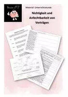 Vorschau - Stundenentwürfe - Nichtigkeit und Anfechtbarkeit von Rechtsgeschäften - Deckblatt