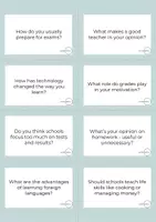 Vista previa - Juegos / Gamificación - Conversation Questions - School, Education and Career Plans - página 1