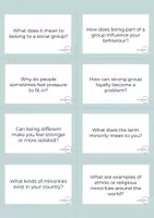 Vista previa - Juegos / Gamificación - Conversation Questions - Social Groups and Minorities - página 1