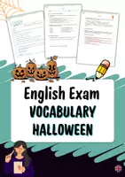 Vista previa - Refuerzo / NEE / Materiales de apoyo - English exam about Halloween vocabulary - Portada