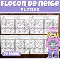Aperçu - Matériel pour travaux manuels / dessin - Ensemble de Puzzles Hiver Flocon de Neige - Page 1