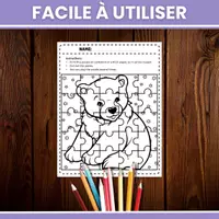 Aperçu - Jeux - Puzzles Colorés Ours Polaire Hiver - Page 3