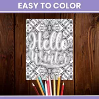 Aperçu - Jeux - Winter Quotes Coloring Pages - Winter Season Activities - Page 1