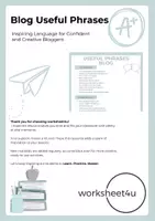 Vorschau - Arbeitsblätter - Useful Blog Phrases - Deckblatt