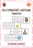 Vista previa - Refuerzo / NEE / Materiales de apoyo - Targetes comprensió lectora MAJÚSCULES - Portada
