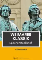 Vorschau - Arbeitsblätter - Weimarer Klassik: Epochensteckbrief mit 10 Kriterien und Lösung - Deckblatt