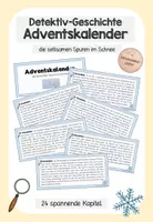 Vorschau - Unterrichtsreihen - Adventskalender: seltsame Spuren im Schnee (24 Kapitel) - Deckblatt