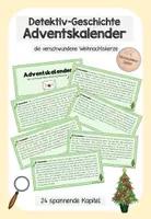 Vorschau - Unterrichtsreihen - Adventskalender: die verschwundene Weihnachtskerze (24 Kapitel) - Deckblatt
