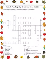Aperçu - Jeux - French Thanksgiving Crossword Mots Croisés Bundle 6 Puzzles - Page 1
