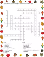 Aperçu - Jeux - French Thanksgiving Crossword Mots Croisés Bundle 6 Puzzles - Page 3