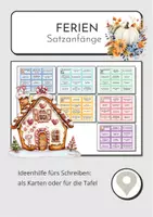 Vorschau - Poster - Ferien Satzanfänge: Schreibhilfe - Deckblatt