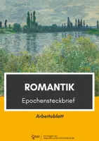 Vorschau - Arbeitsblätter - Epochensteckbrief Romantik mit 10 Kriterien (inkl. Lösungen) - Deckblatt
