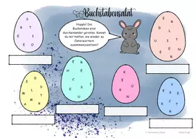 Vorschau - Arbeitsblätter - Buchstabensalat Ostern, Wörtersuche, Rätsel - Seite 3