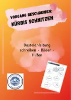Vorschau - Arbeitsblätter - Vorgangsbeschreibung: Kürbis schnitzen - Deckblatt