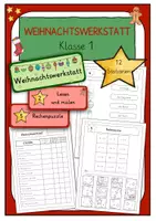Vorschau - Unterrichtsreihen - Weihnachtswerkstatt Klasse 1 / Deutsch, Mathe, Kunst - Deckblatt