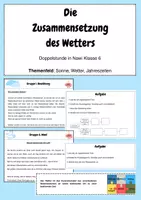 Vorschau - Stundenentwürfe - Wetterelemente: Nawi Klasse 6 (Sonne, Wetter, Jahreszeiten) - Deckblatt