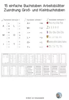 Vorschau - Arbeitsblätter - 15 Arbeitsblätter Groß- Kleinbuchstaben Förderung - Deckblatt