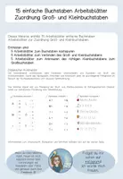 Vorschau - Arbeitsblätter - 15 Arbeitsblätter Groß- Kleinbuchstaben Förderung - Seite 1