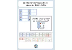 Vorschau - Fördermaterial/Inklusion - 22 Klettkarten Anlaute zuordnen - Deckblatt
