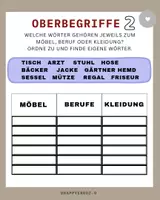 Vorschau - Arbeitsblätter - Oberbegriffe - Tier, Beruf, Blume, Sport - Seite 3