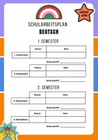 Vorschau - Anderer Materialtyp - Schularbeitenübersicht für Deutsch und Mathematik - Seite 1