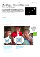 Vorschau - Arbeitsblätter - Mondphasen - Warum sieht der Mond immer anders aus? - Seite 1