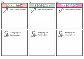 Vorschau - Arbeitsblätter - Feedback-Karten Magic Moment & Tipp - schnelles, wertschätzendes Feedback im Unterricht - Seite 1